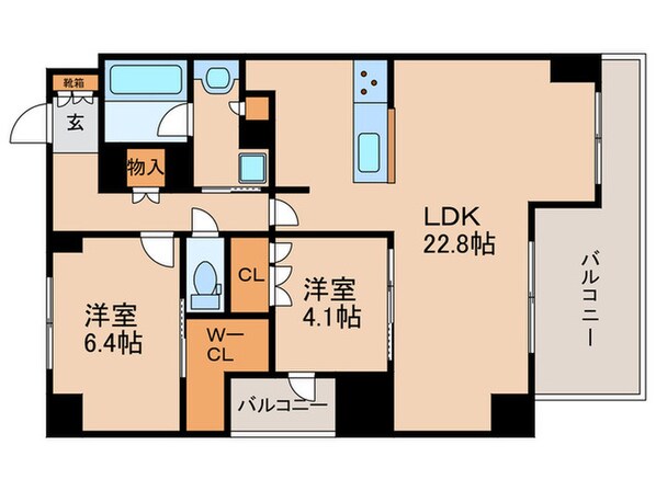 ジオ大津　京町（1401）の物件間取画像